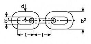 Řetěz dlouhý článek DIN 763, DIN 5685C, galvanicky pozinkovaný